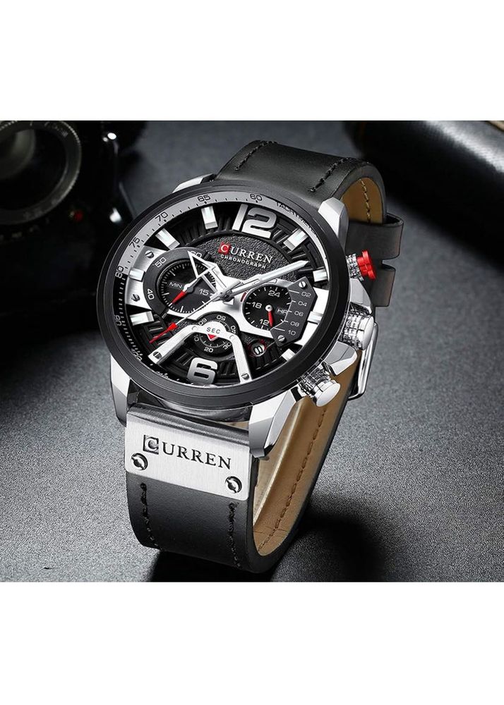 CURREN Stainless Steel Chronograph Men&#39;s Watch (Bl
