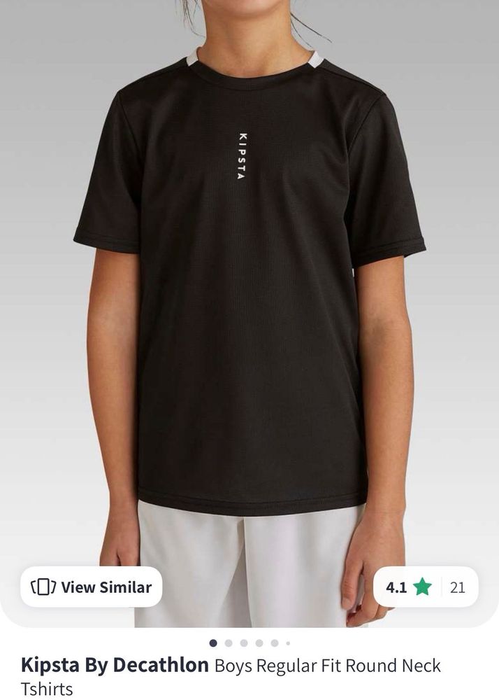 Kipsta Black Jersey T-Shirt
