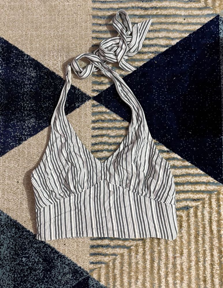 Striped y2k Halter Top