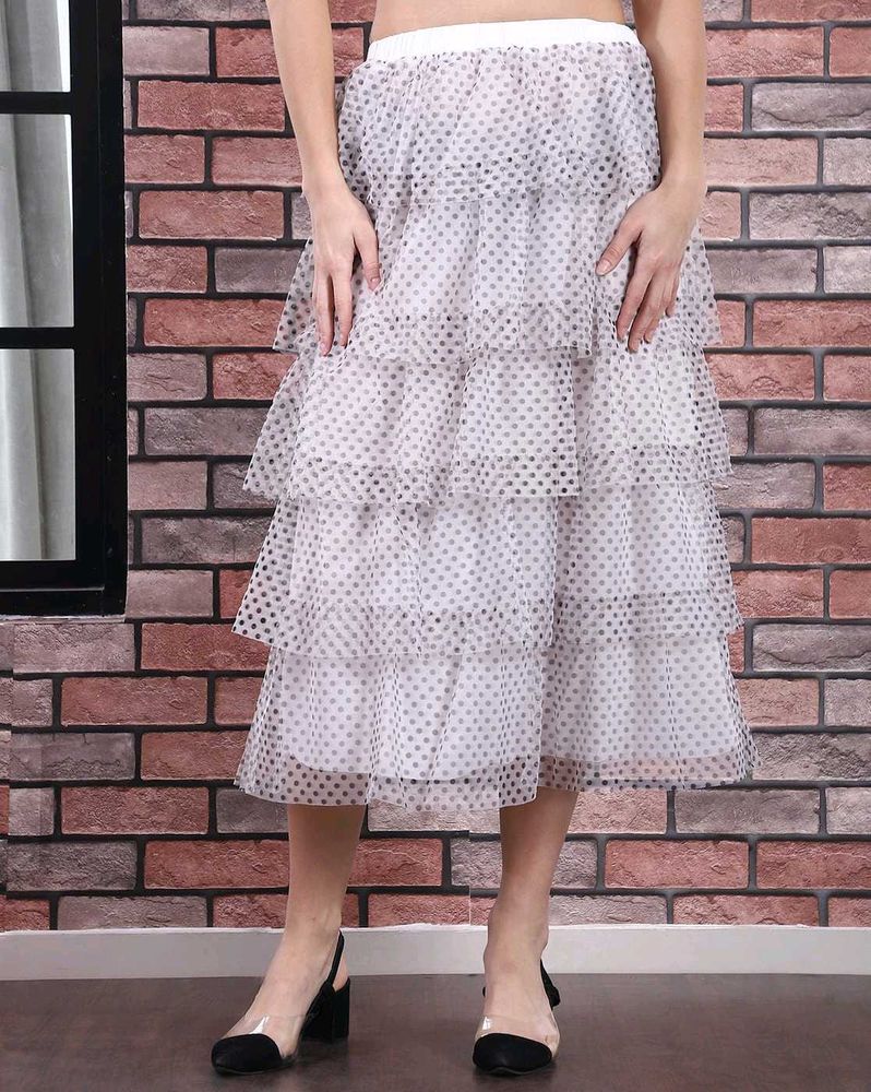 Tiered Polka Dot Skirt