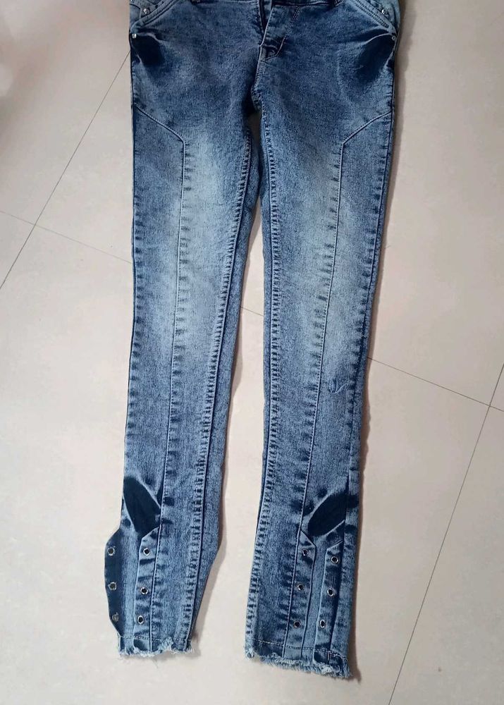 Acid Wash Flare Jeans
