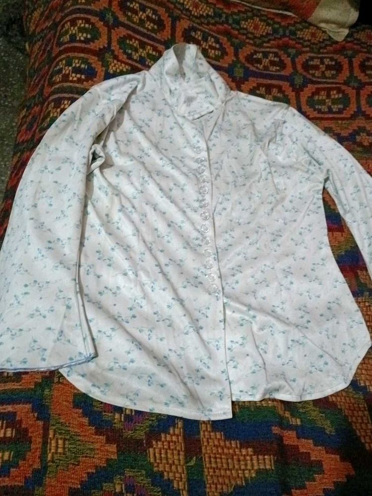 Floral Print Button-Down Shirt