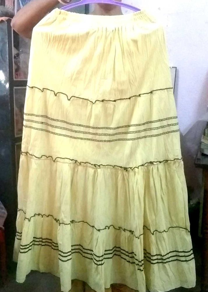 Tiered Yellow Skirt