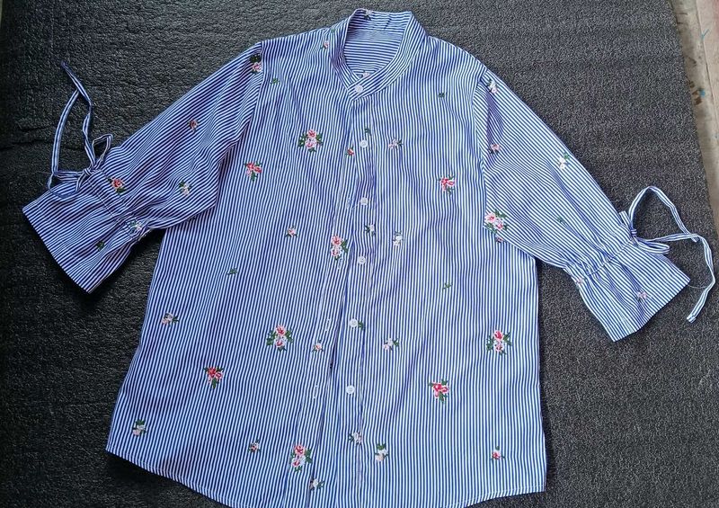 Striped Floral Shirt