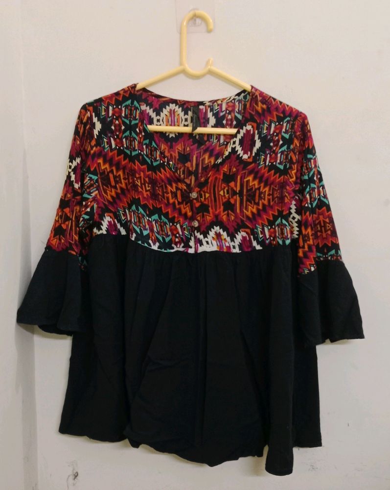 Tunic Black And Multicolour.