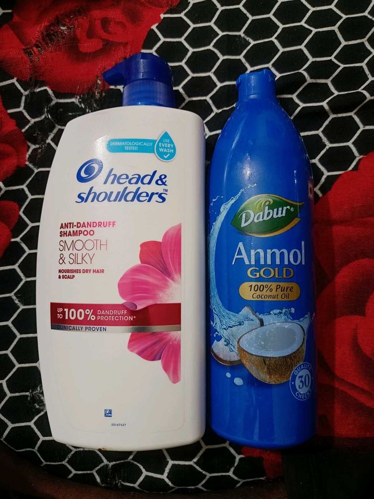 Pack Of 2, 1 Litres Shampoo, Coconut Oil 600ml