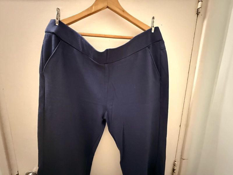 stretchable flared indigo boot cut pants