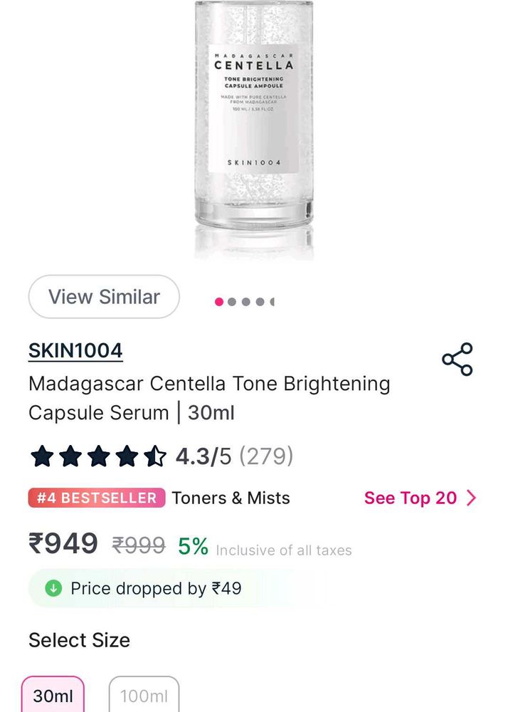 Skin1004 Brightening Ampoule 30ml