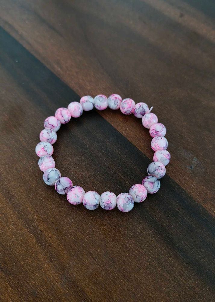 Purple Marble Beaded Bracelet High Quality