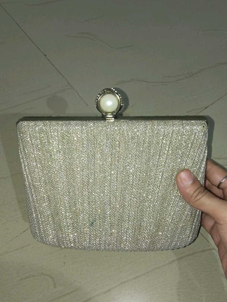 Elegant Silver Clutch