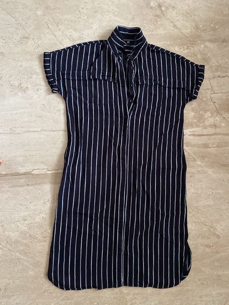 Striped Shirt Dress