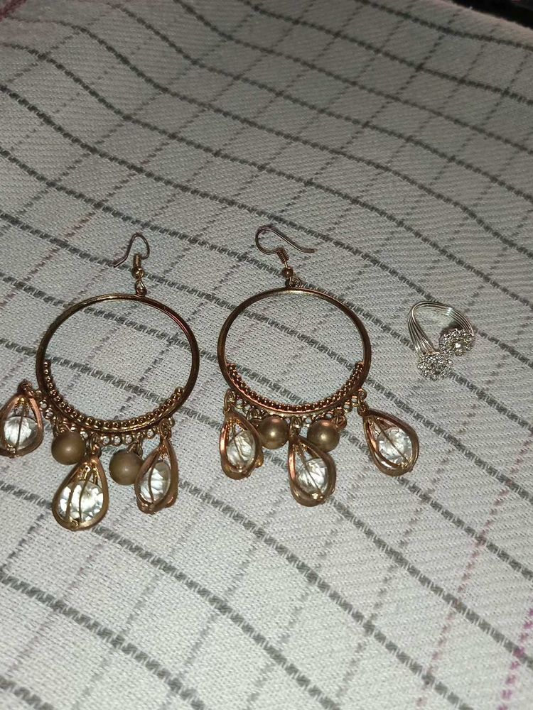 Boho Drop Earrings &amp; Ring Set