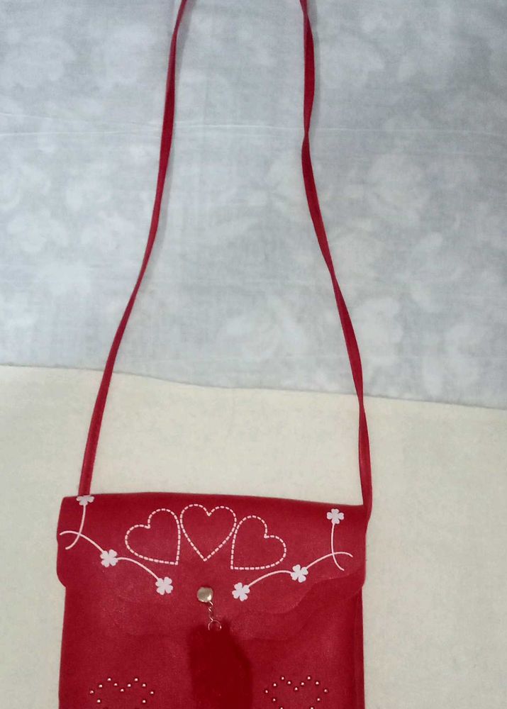 Red Heart Crossbody Bag