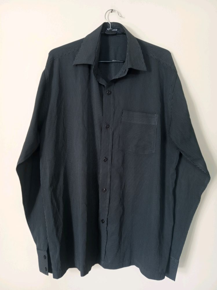 Black Stripped Formal Shirt