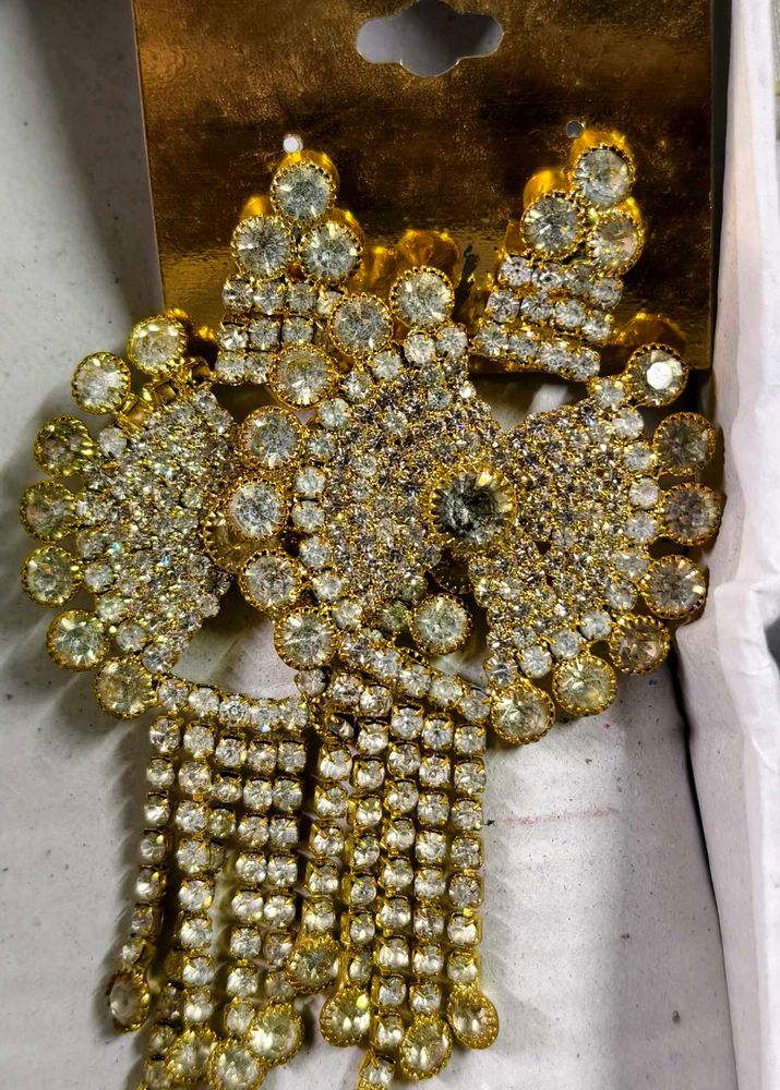 Vintage Rhinestone Statement Earrings