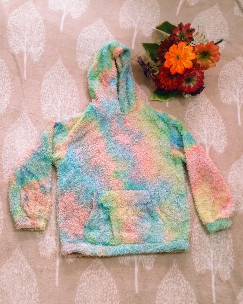 TRENDY FASHIONABLE TIE N DYE FLEECE HOODIE (S)