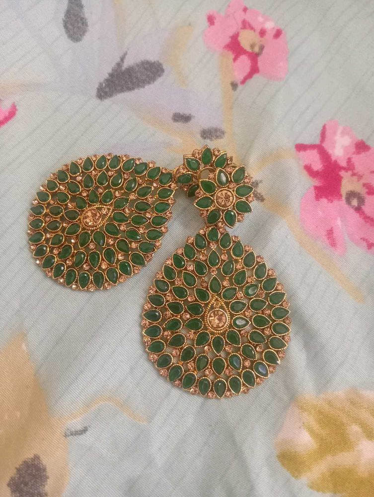 Green Stone Earrings