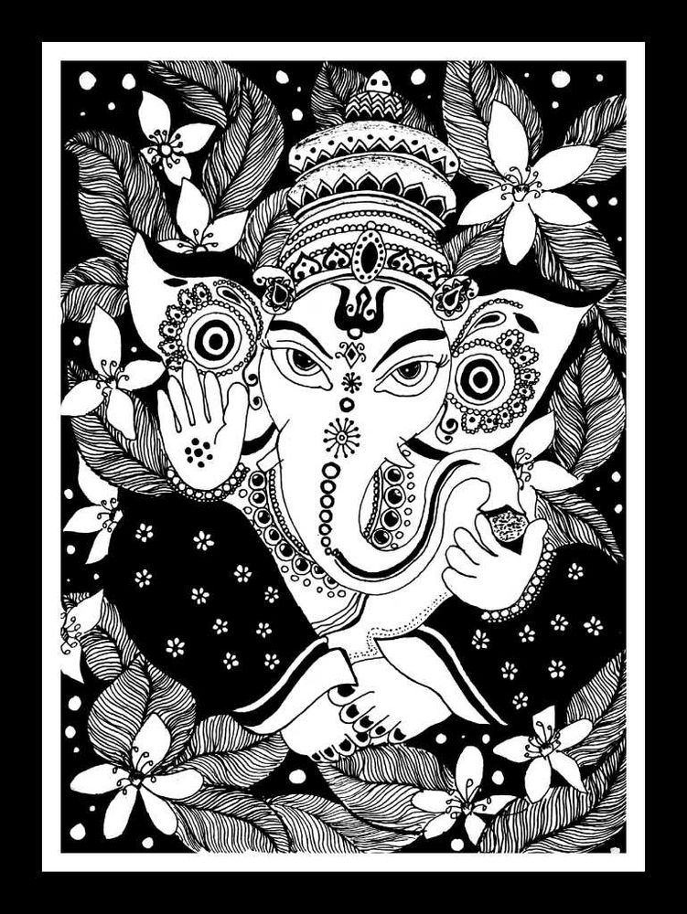 🖤 Lord Ganesha Matte Print (A3 Size) 🖤