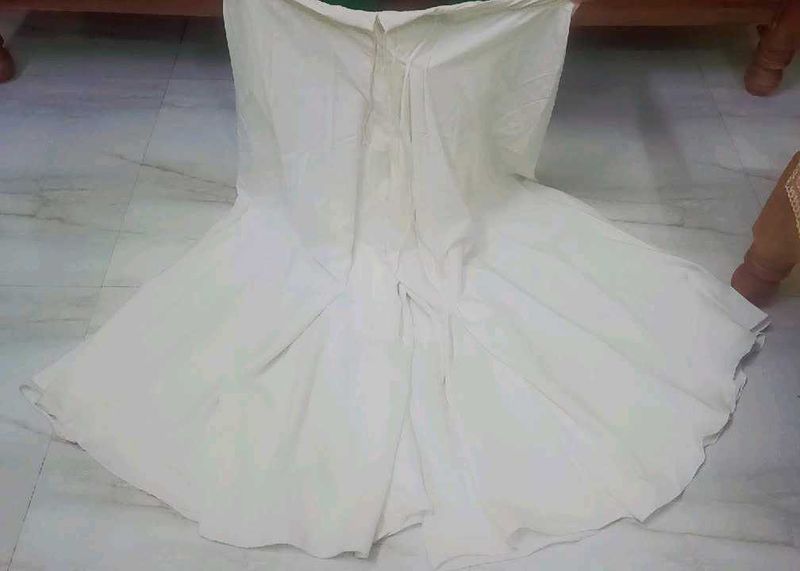 Beautiful Heavy flaired white plazo