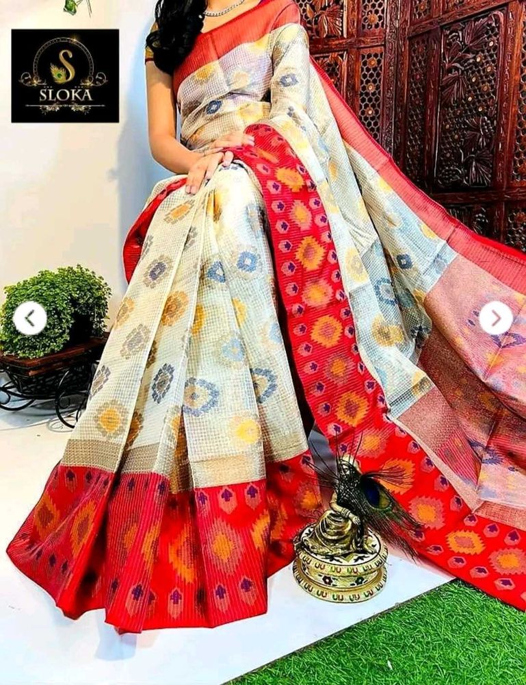 Floral Patterned Ikkat Saree