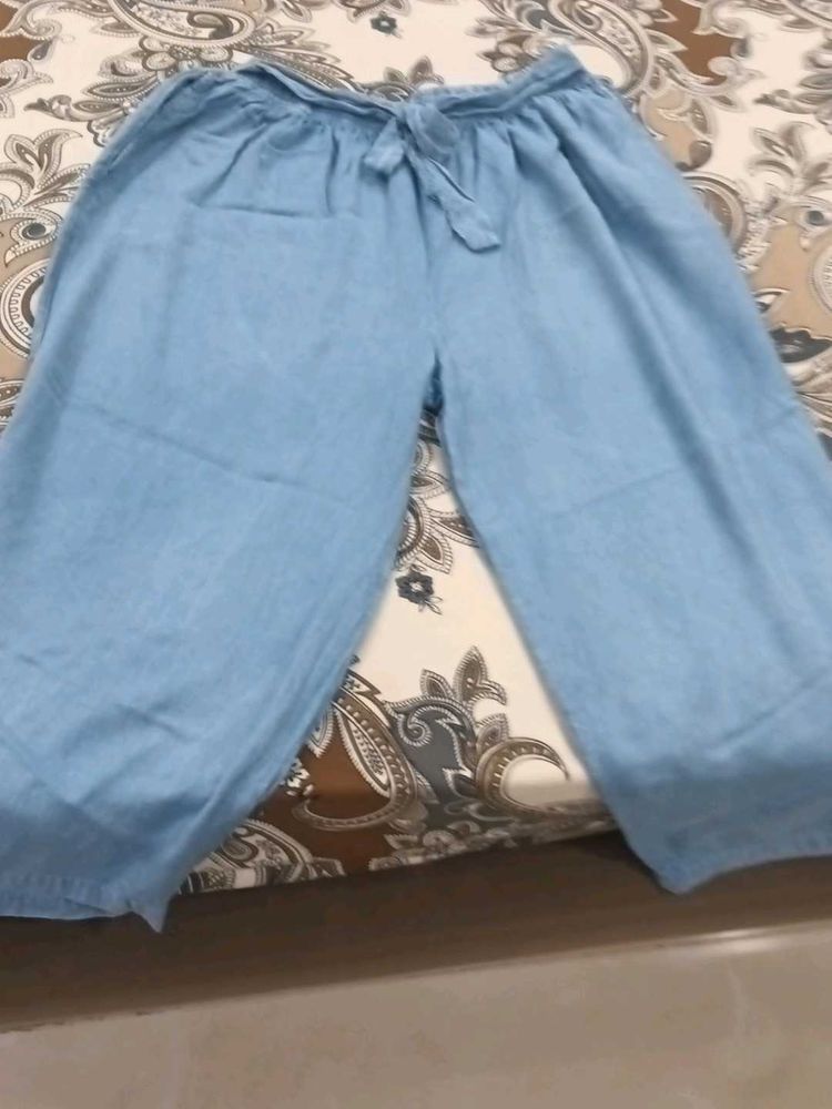 Cotton Denim Look Cullotes