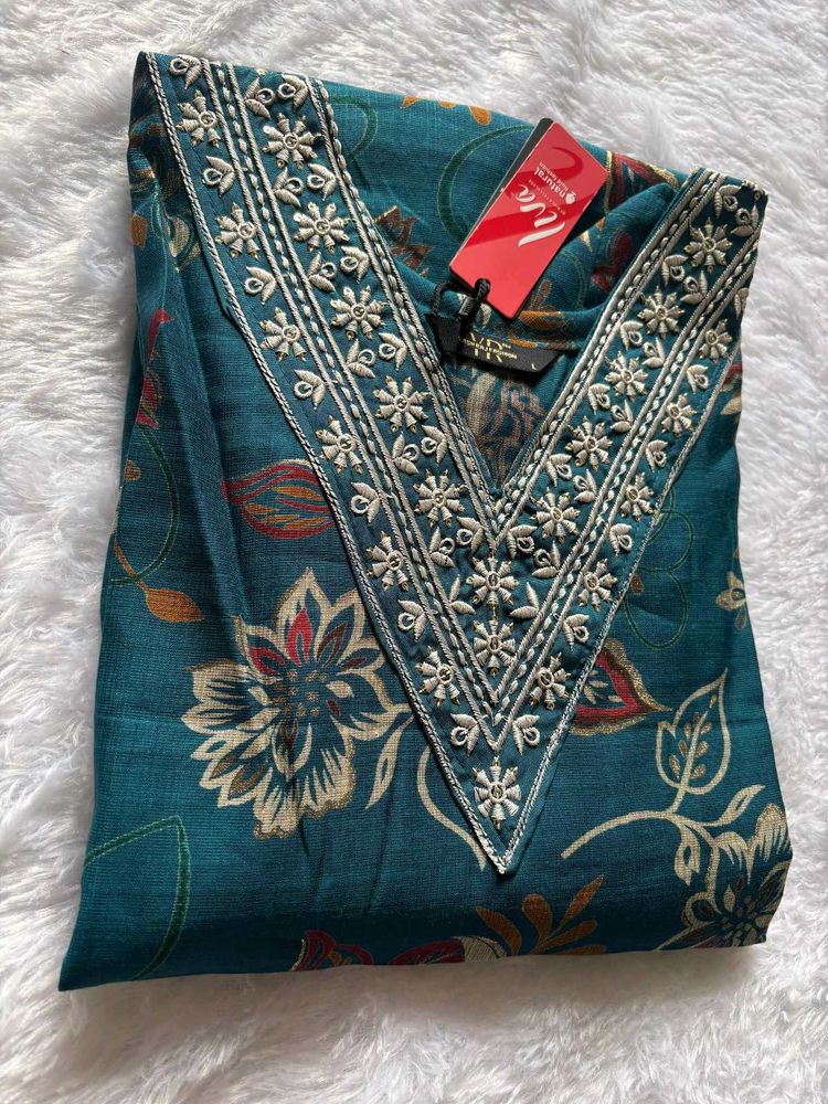 Elegant Floral Print Kurta