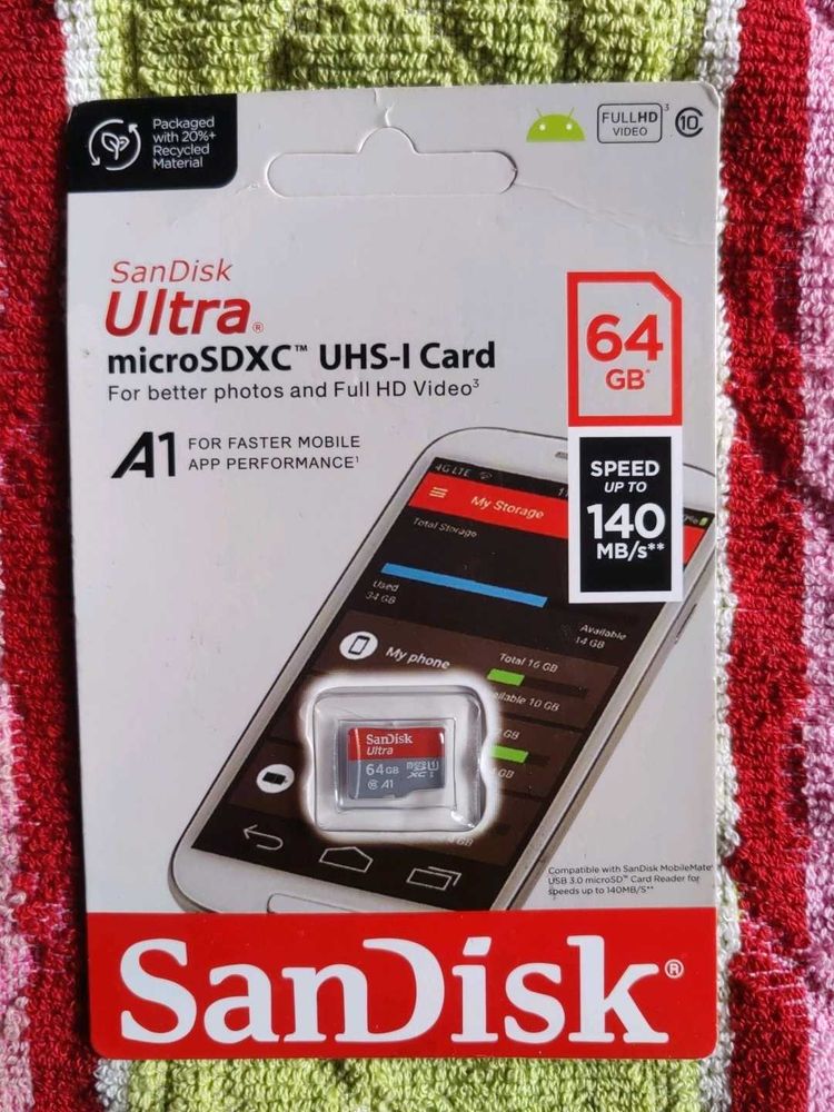 RS 464 Cash SanDisk Memory Card 64 gb