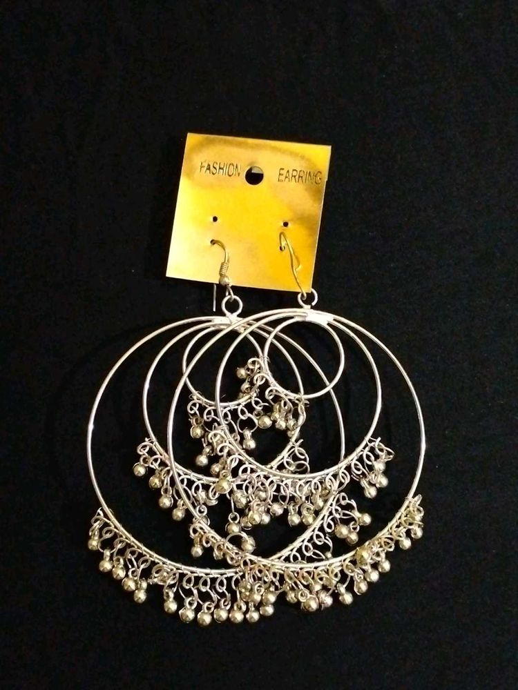 Silver Big Earring.