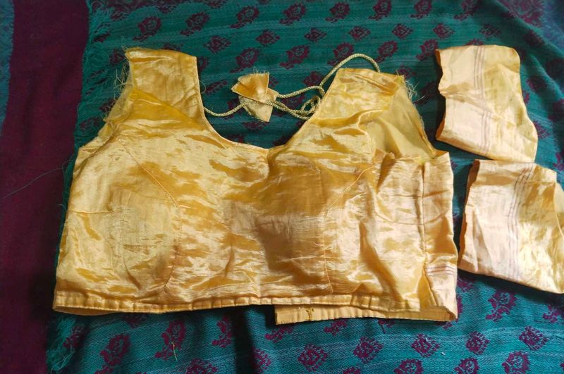 Golden Saree Blouse