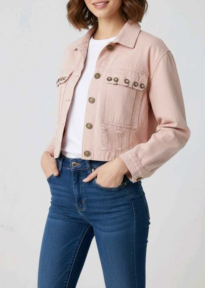 Pink Denim Jacket