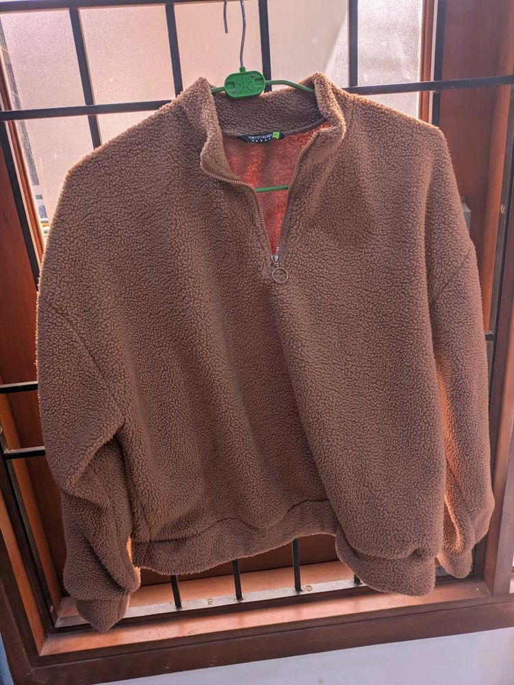 Brown Teddy Fleece Pullover