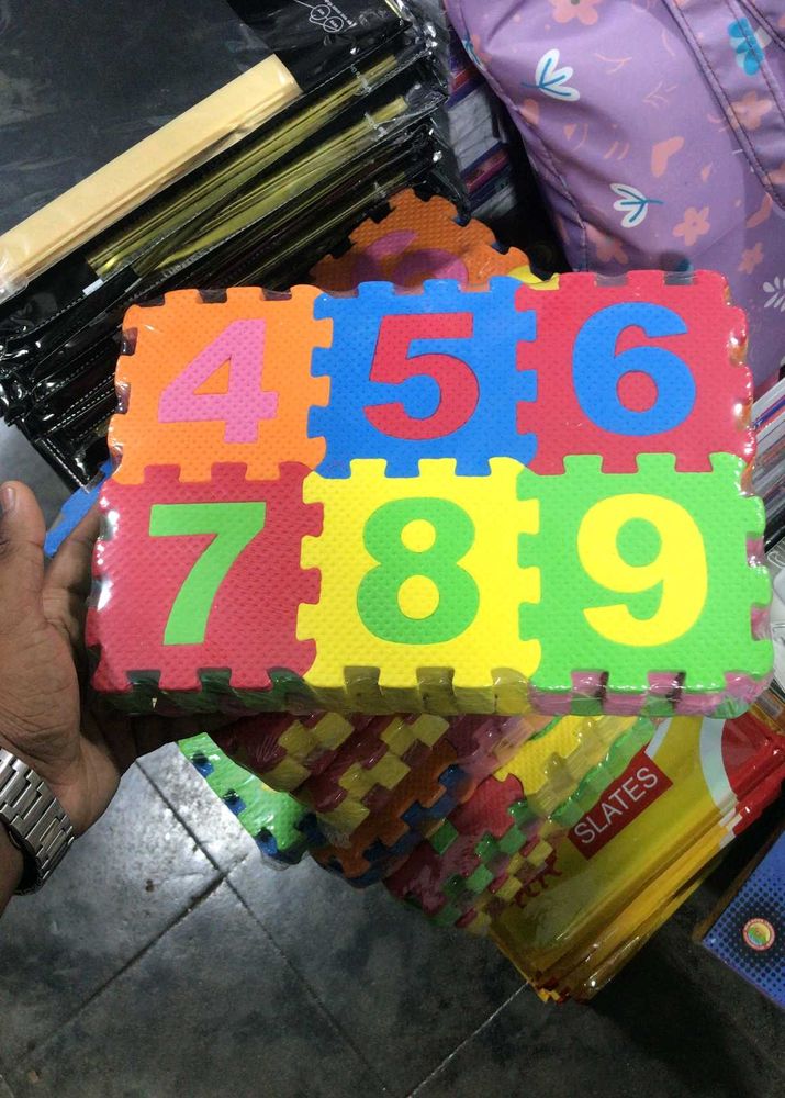 Colorful Number Puzzle Foam Tiles