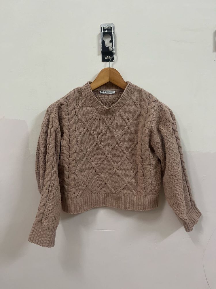 Zara Knit Cropped Sweater