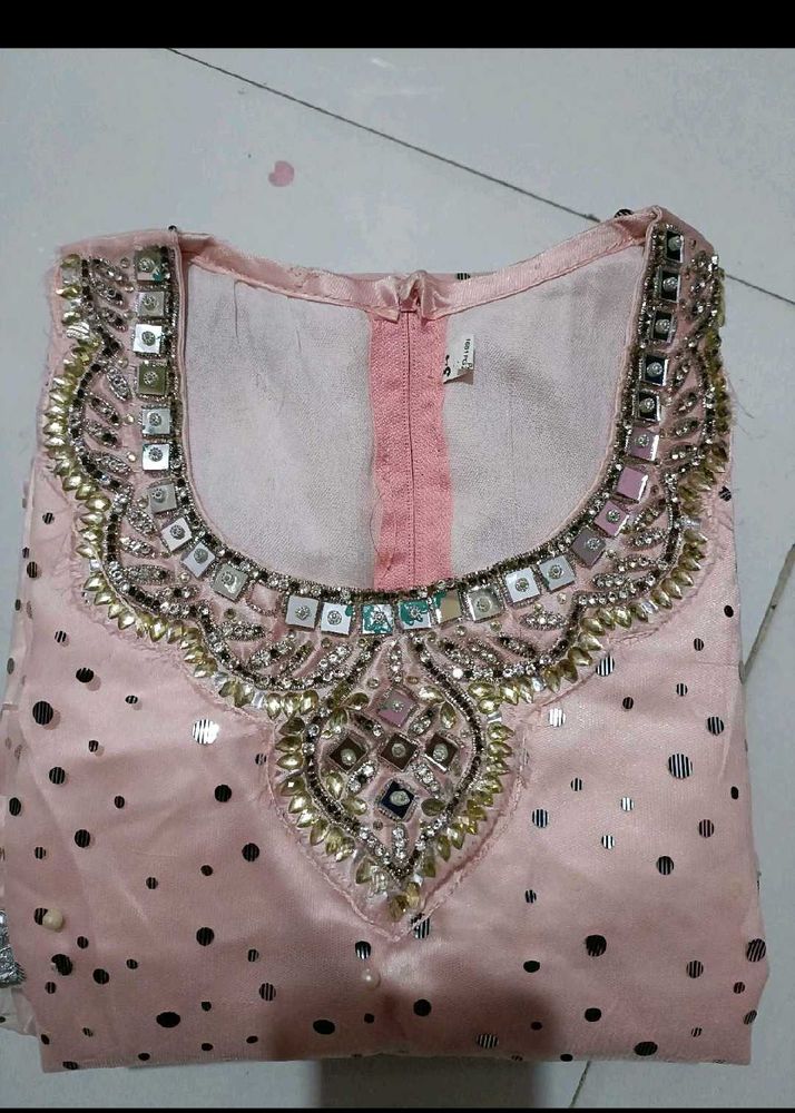 Peach Gharara Suit