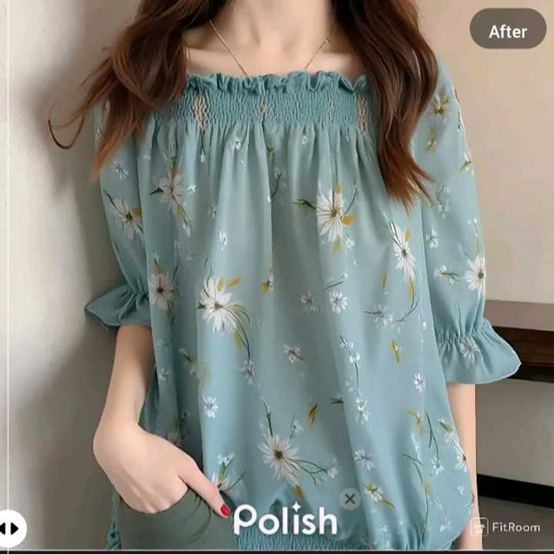 New With Tag Korean Clinched Waist Crop