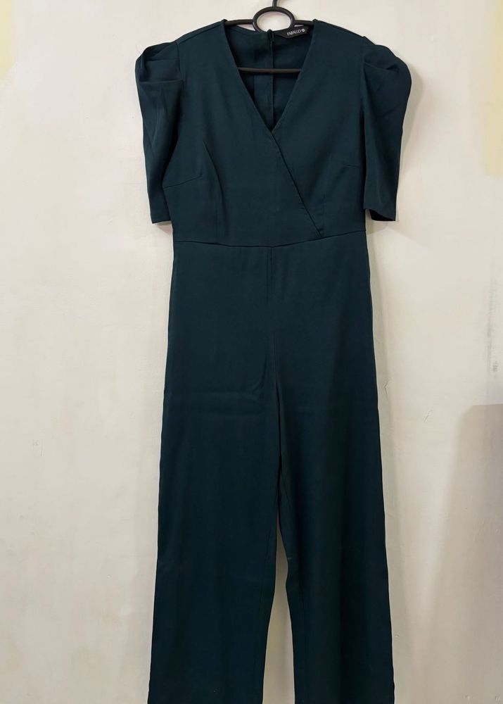 Elegant Green Wrap Jumpsuit
