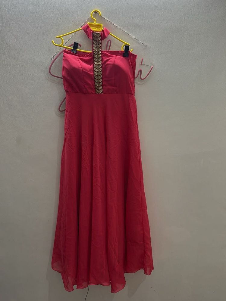 Elegant Pink Ethnic Gown/Anarkali