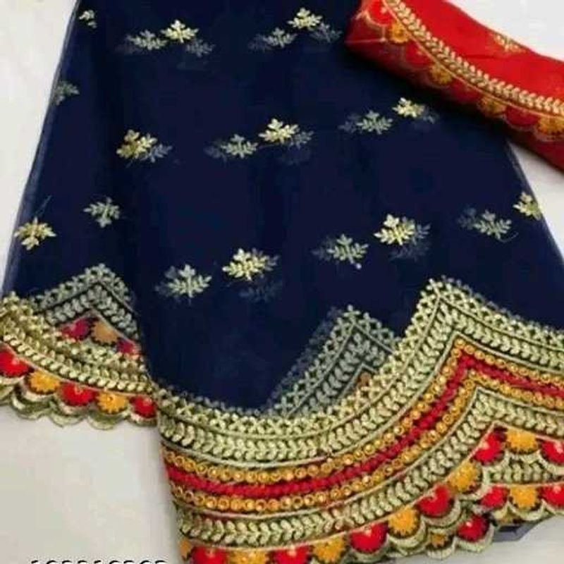 Elegant Navy Blue Saree