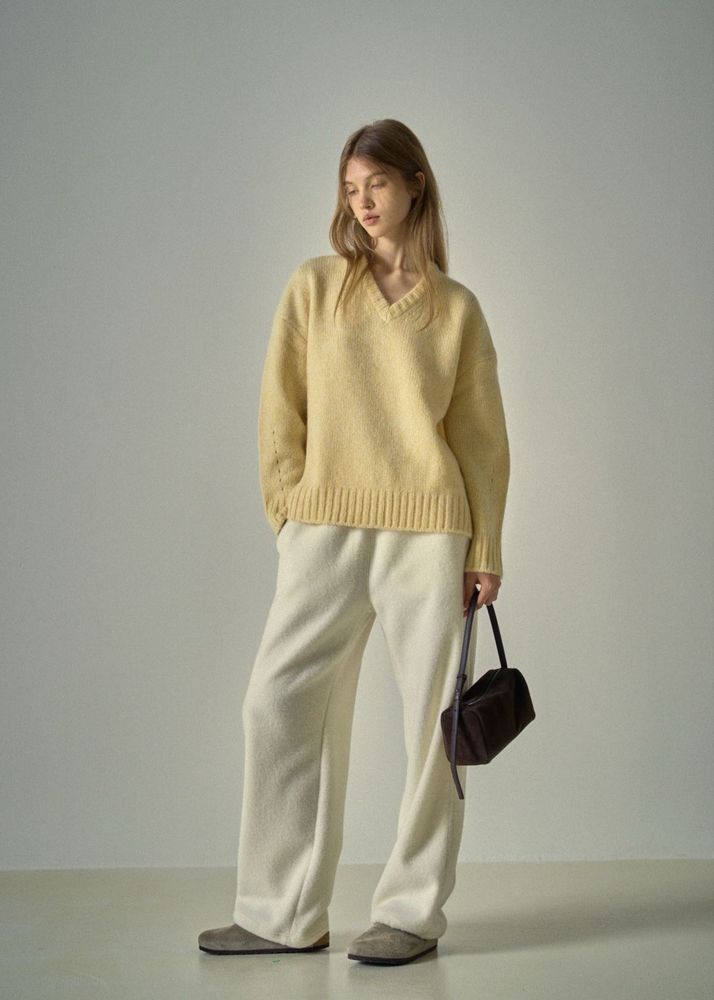 Cozy Yellow V-Neck Sweater