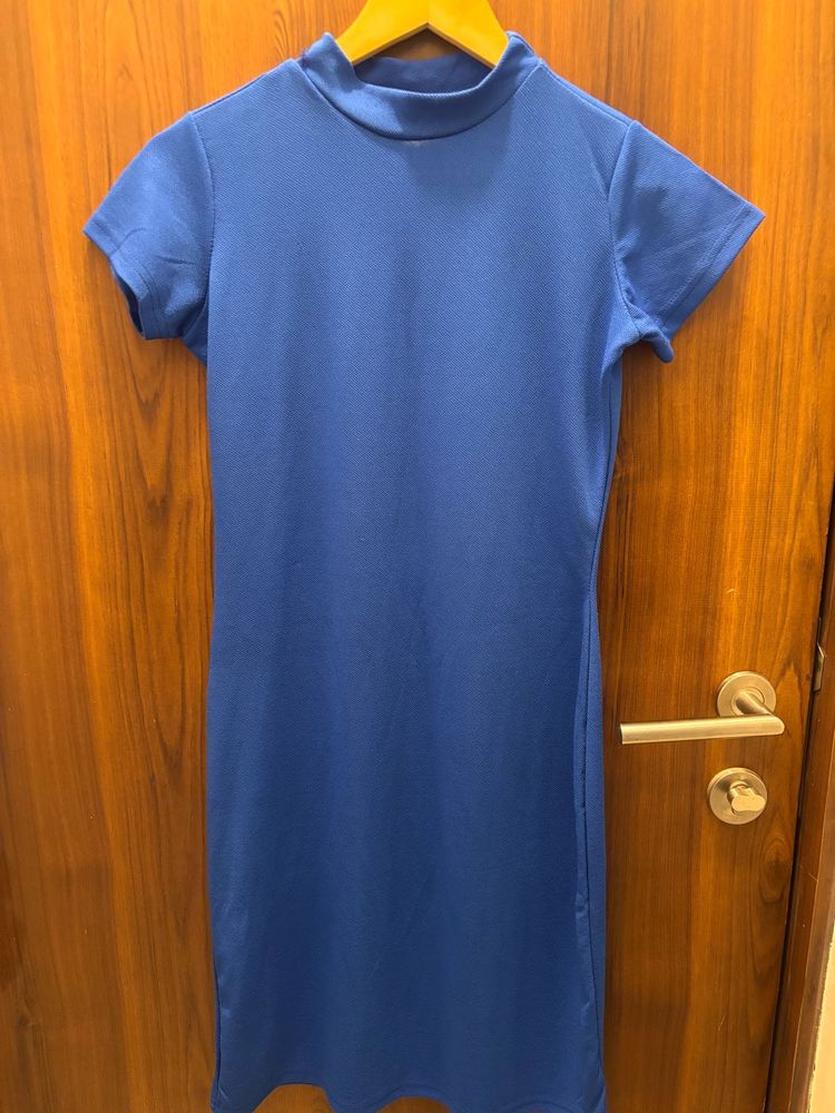 Elegant Blue Mini Dress