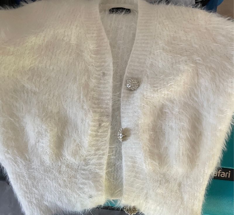 Ladies Fluffy Sweater Long Sleeve Cardigan