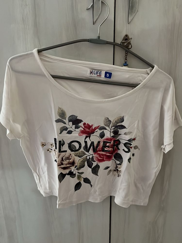 White Crop Top From Lifestyle