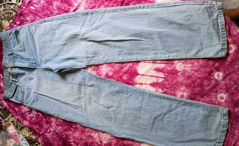 BLUE WIDE LEG JEANS