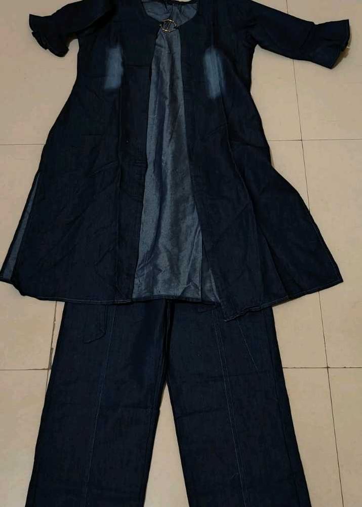 Denim Two-Piece Set