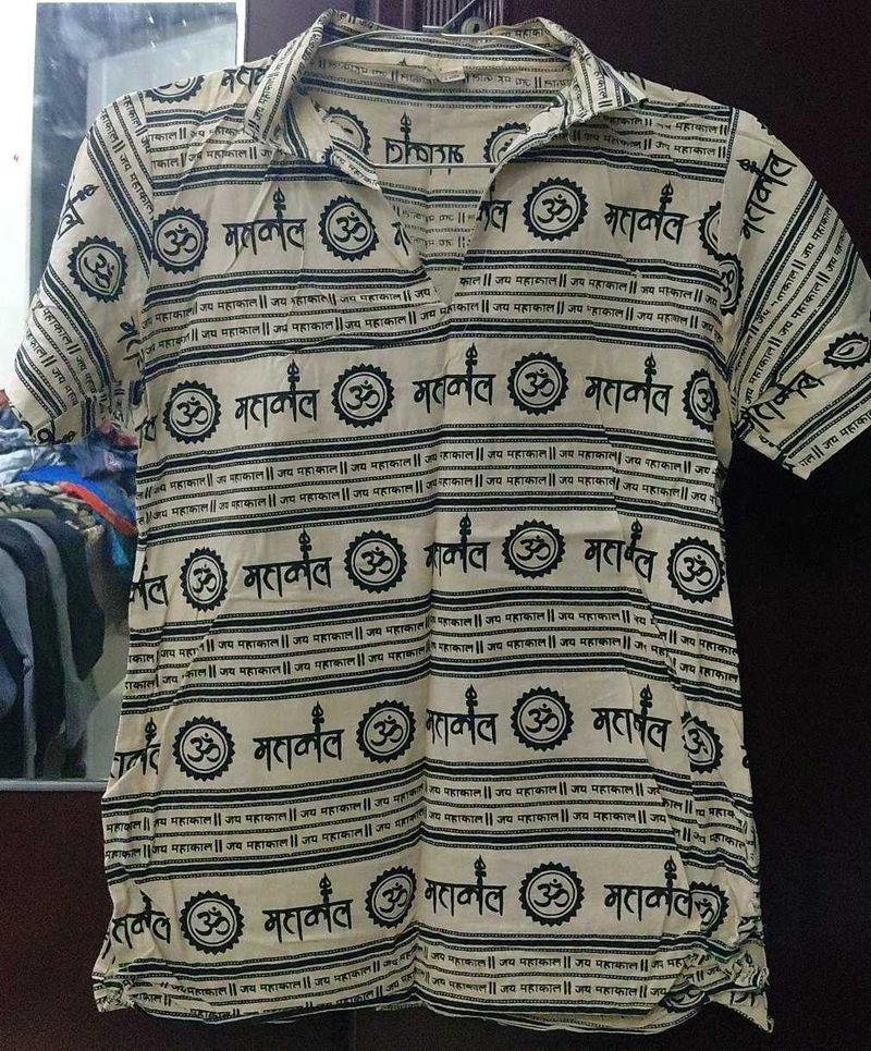 Printed Om Design Short kurti