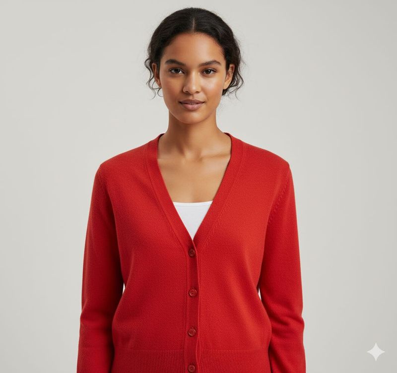 Red Cardigan Sweater