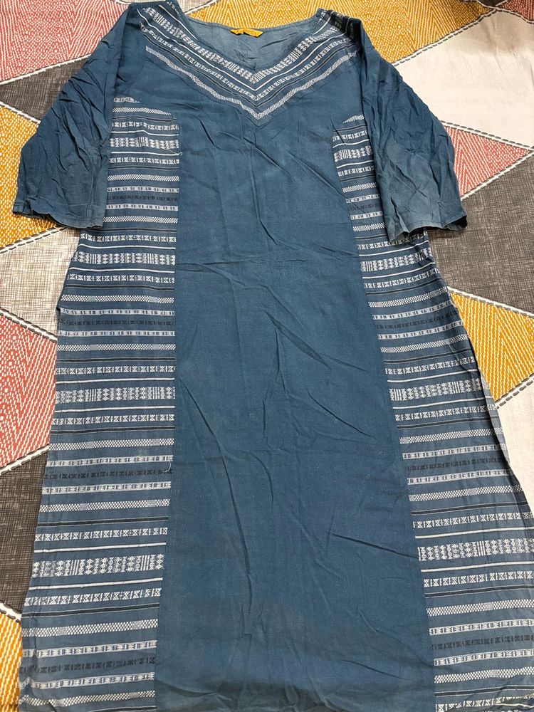 Aurelia Cotton Kurti With Embroidery Patterns