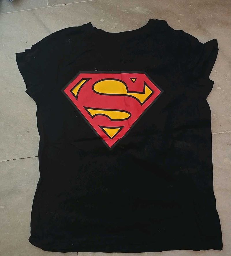 Superman Logo Black T-Shirt