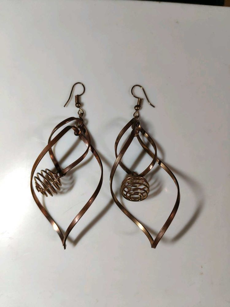 Boho Copper Dangle Earrings