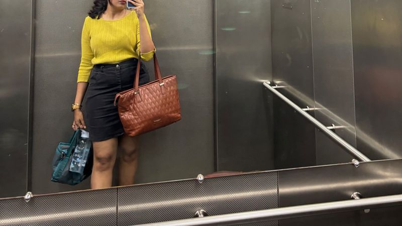 Black Denim Skirt